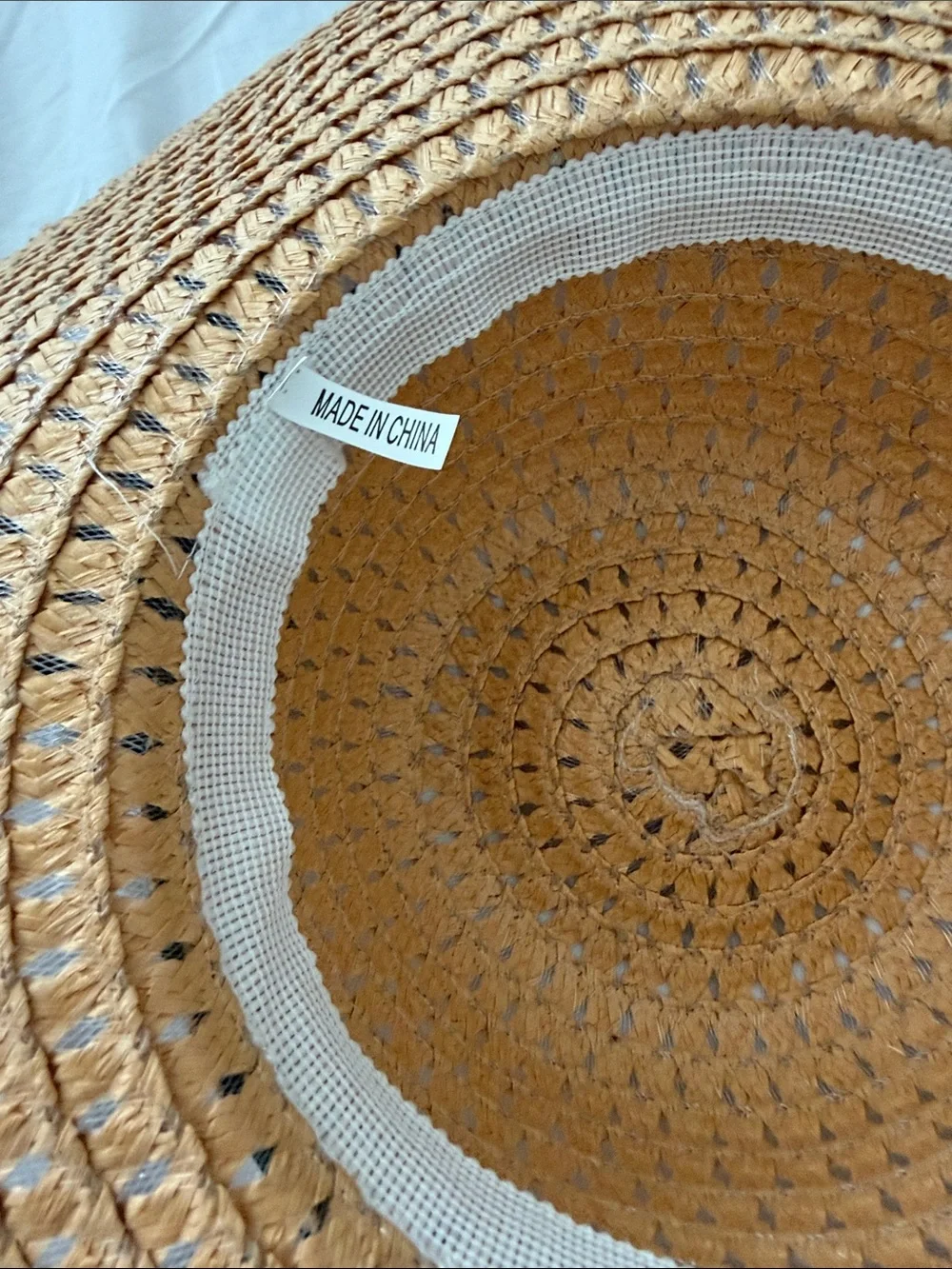 Wide-Brim Straw Sun Hat with Leopard Bow - Tan